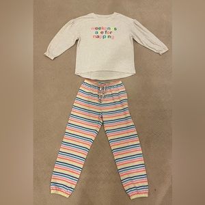 NWOT GAP KIDS GIRLS LOOSE FIT POLYESTER PAJAMA SET SIZE 10